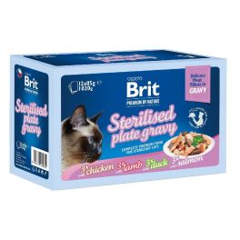 BRIT Premium by Nature Cat Delicate Fillets in Gravy Family Plate Sterilised 12x85g mokra karma w sosie dla dorosłych sterylizowanych kotów
