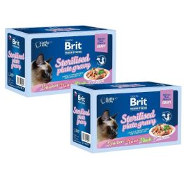 BRIT Premium by Nature Cat Delicate Fillets in Gravy Family Plate Sterilised 24x85g mokra karma w sosie dla dorosłych sterylizowanych kotów
