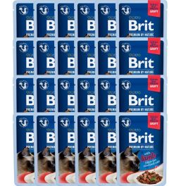 BRIT Premium By Nature Fillets in Gravy for Sterilized cats z jagnięciną 24x85g