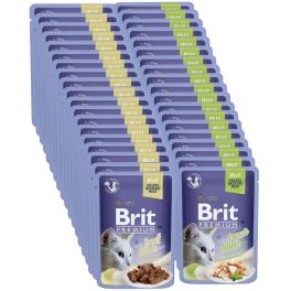 BRIT Premium Cat Delicate fillets in Jelly Mix smaków 48x85g z wołowiną, z pstrągiem dla kotów