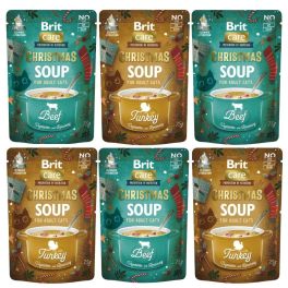 BRIT Care Cat Christmas Soup Mix smaków 6x75g zupa z wołowiną i warzywami, z indykiem i warzywami dla kotów