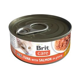 BRIT Care Cat Real Tuna with Salmon in Gravy 80 g filety z tuńczyka i łososia w bulionie, mokra karma dla kotów