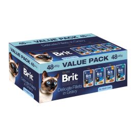 BRIT Premium by Nature Cat Adult Fillets in Gravy Value Pack 48x85 g mięsne i rybne fileciki w sosie, mokra karma dla kotów