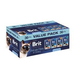 BRIT Premium by Nature Cat Adult Fillets in Gravy Value Pack 36x85 g mięsne i rybne fileciki w sosie, mokra karma dla kotów