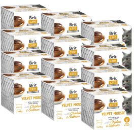 BRIT Care Cat Velvet Mousse Chicken and Salmon 24x80 g mus z kurczakiem i łososiem, mokra karma dla kotów