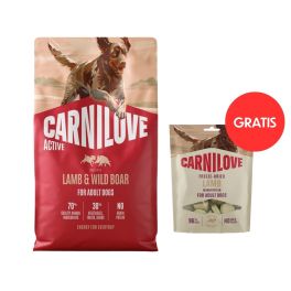 CARNILOVE Active Dog Lamb and Wild Boar Adult 4 kg jagnięcina i dzik dla psów + CARNILOVE Dog Freeze Dried Lamb 60g GRATIS