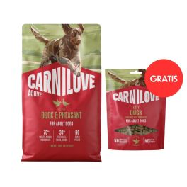 CARNILOVE Active Dog Duck and Pheasant Adult 4 kg kaczka i bażant dla psów + CARNILOVE Dog Soft Snack Duck 200g GRATIS