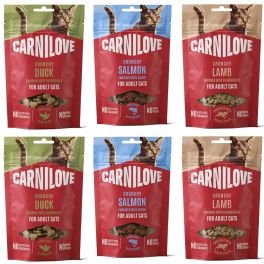 CARNILOVE Crunchy Snack Mix Smaków 6x50 g chrupiące przysmaki dla kotów