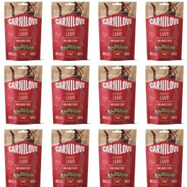 CARNILOVE Crunchy Snack Cat Lamb 12x50 g z jagnięciną i jeżynami, chrupiący przysmak dla kotów