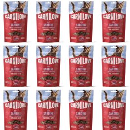 CARNILOVE Soft Snack Cat Sardine 12x50 g z sardynką i truskawkami, miękkie przysmaki dla kotów