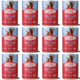 CARNILOVE Dog Can Turkey and Salmon Puppies 12x400g pasztet z indykiem i łososiem dla szczeniąt