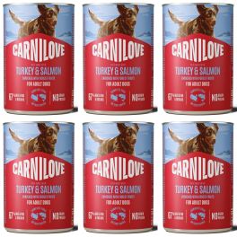 CARNILOVE Dog Can Turkey and Salmon 6x400g pasztet z indykiem i łososiem dla dorosłych psów