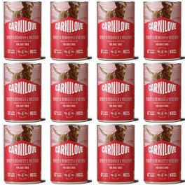 CARNILOVE Dog Can Turkey and Reindeer and Wildboar 12x400g pasztet z indykiem, reniferem i dzikiem dla dorosłych psów