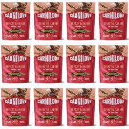 CARNILOVE Dog Jerky Turkey and Rabbit 12x100g przysmaki z indykiem i królikiem dla dorosłych psów