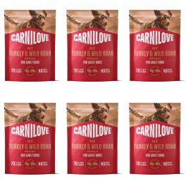 CARNILOVE Dog Pouch Turkey and Wildboar 6x300g karma mokra indyk i dzik dla dorosłych psów