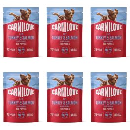 CARNILOVE Dog Pouch Turkey and Salmon Puppies 6x300g karma mokra indyk i łosoś dla szczeniąt