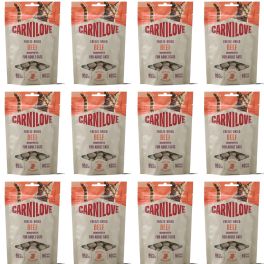 CARNILOVE Freeze-Dried Snack Cat Beef 12x40 g z wołowiną i kocimiętką, liofilizowane przysmaki dla kotów