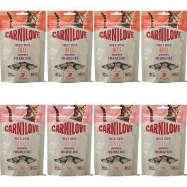 CARNILOVE Freeze-Dried Snack Cat Mix Turkey and Beef 8x40 g liofilizowane przysmaki dla kotów, mix smaków indyk oraz wołowina