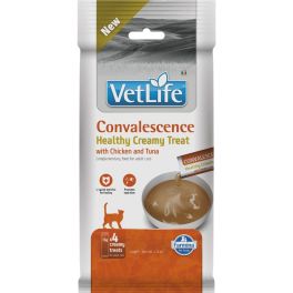 FARMINA Vet Life Cat Convalescence Creamy 60 g z kurczakiem i tuńczykiem, kremowy przysmak dla kotów wspierający regenerację organizmu