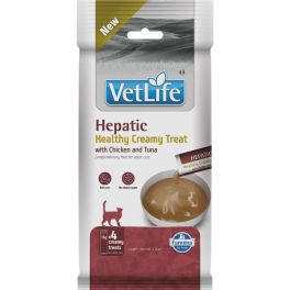 FARMINA Vet Life Cat Hepatic Creamy 60 g z kurczakiem i tuńczykiem, kremowy przysmak dla kotów wspierający pracę wątroby