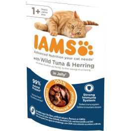 IAMS Cat Adult All Breeds Tuna & Herring In Jelly tuńczyk i śledź w galaretce 85g