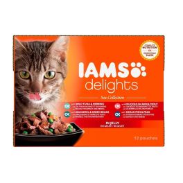 IAMS Cat Delights Adult All Breeds Ocean Fish In Jelly Pouch 12 X 85 g