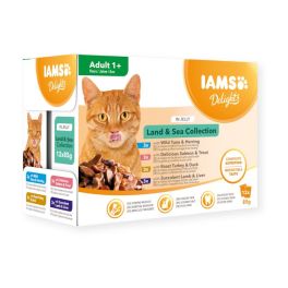 IAMS Cat Delights Adult All Breeds Land&Sea In Jelly mix smaków dla kota w galaretce 12 x 85 g