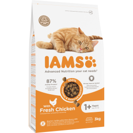 IAMS for Vitality dla dorosłych kotów ze świeżym kurczakiem 3 kg