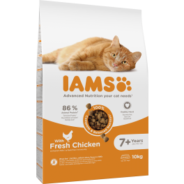 IAMS for Vitality dla starszych kotów ze świeżym kurczakiem 10 kg