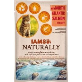 IAMS Naturally Adult Cat with North Atlantic Salmon in Gravy 85 g