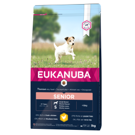 EUKANUBA Caring Senior Small Breed bogata w świeżego kurczaka 3kg