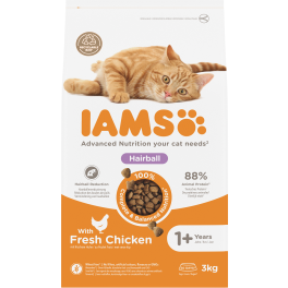 IAMS For Vitality Cat Adult Hairball Chicken 3 kg
