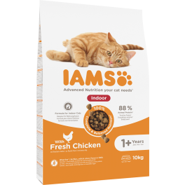 IAMS For Vitality Indoor sucha karma z kurczakiem dla dorosłych kotów przebywających w domu 10 kg