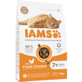 IAMS For Vitality Cat Senior Chicken karma dla starszych kotów z kurczakiem 1.5 kg