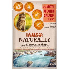 IAMS Naturally Senior Cat with North Atlantic Salmon in Gravy 85 g
