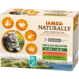 IAMS Naturally Senior Cat Land & Sea Collection mix smaków dla starszych kotów 12x85g