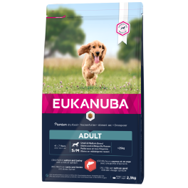 EUKANUBA Dog Dry Base Adult Small & Medium Breeds Salmon & Barley 2.5 kg