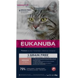 EUKANUBA Grain Free Senior Łosoś 2 kg dla starszych kotów