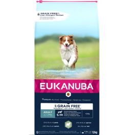 EUKANUBA Grain Free S/M Adult Jagnięcina 12 kg dla dorosłych psów małych i średnich ras