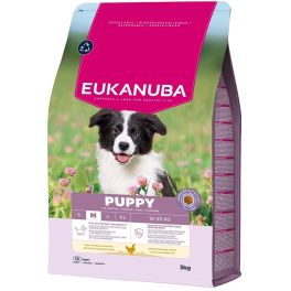 EUKANUBA Puppy Medium Breeds Chicken 3 kg sucha karma dla szczeniąt ras średnich bogata w świeżego kurczaka