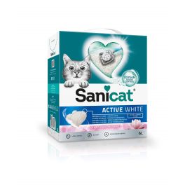 SANICAT Active White Lotus flower 6 l żwirek bentonitowy biały zapach lotosu