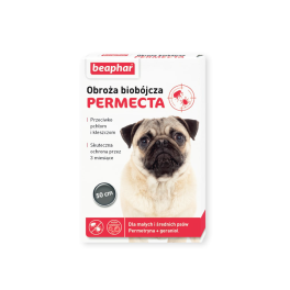 BEAPHAR Permecta Dog S Obroża Biobójcza Dla Małych i Średnich Psów 50 cm