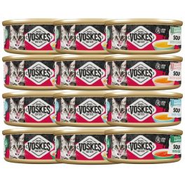 VOSKES Soup Mix smaków 12x50 g zupa z wołowiną, kurczakiem, łososiem i tuńczykiem dla kotów