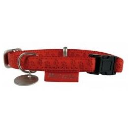 ZOLUX Obroża regulowana mac leather 25 mm czerwony