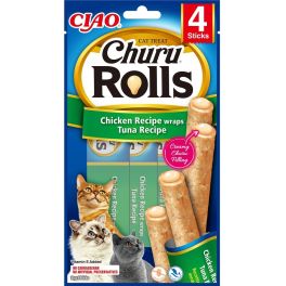 INABA Churu Rolls Chicken 4x10g wrapy z kurczakiem i tuńczykiem dla kota