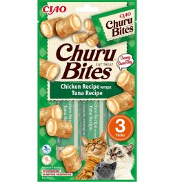 INABA Churu Bites Chicken 3x10g wrapy z kurczakiem i tuńczykiem dla kota