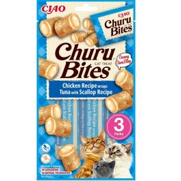 INABA Churu Bites Chicken 3x10g wrapy z kurczakiem, tuńczykiem i przegrzebkami dla kota
