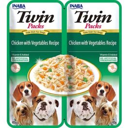 INABA Dog Twin Kurczak, warzywa w bulionie dla psów 2x40 g