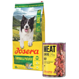 JOSERA Salmon and Potato Adult 12,5kg bezzbożowa karma dla ps&oacute;w z wrażliwym żołądkiem + puszka 800g GRATIS
