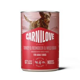 CARNILOVE Dog Can Turkey and Reindeer and Wildboar 400g pasztet z indykiem, reniferem i dzikiem dla dorosłych psów